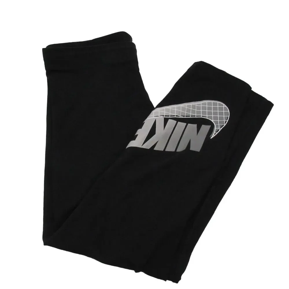 Nike Womens‎ Tights Small Black Cropped Gym Yoga Crossfit Running